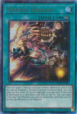 Zoodiac Barrage - RA04-EN091 - Ultimate Rare - 1st Edition