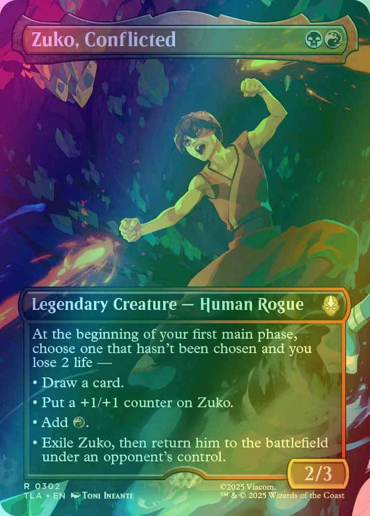Zuko, Conflicted [302] [Borderless] [Scene] [Avatar: The Last Airbender] [Foil]