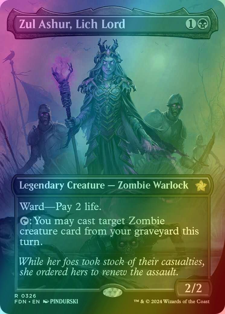Zul Ashur, Lich Lord [326] [Borderless] [Foundations] [Foil]