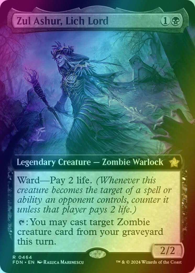 Zul Ashur, Lich Lord [464] [Extended Art] [Foundations] [Foil]